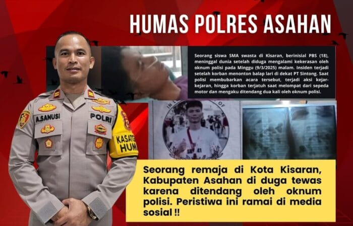 Polres Asahan Sampaikan Fakta Terkait Dugaan Kekerasan Terhadap Pandu Brata