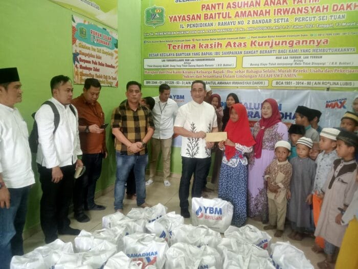 BRI KC Medan Iskandar Muda Salurkan Bantuan ke Panti Asuhan Baitul Amanah Bandar Khalipah