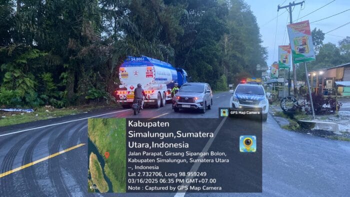 Banjir Bandang Terjang Parapat, Polisi Bergerak Cepat Amankan Arus Lalu Lintas dan Warga