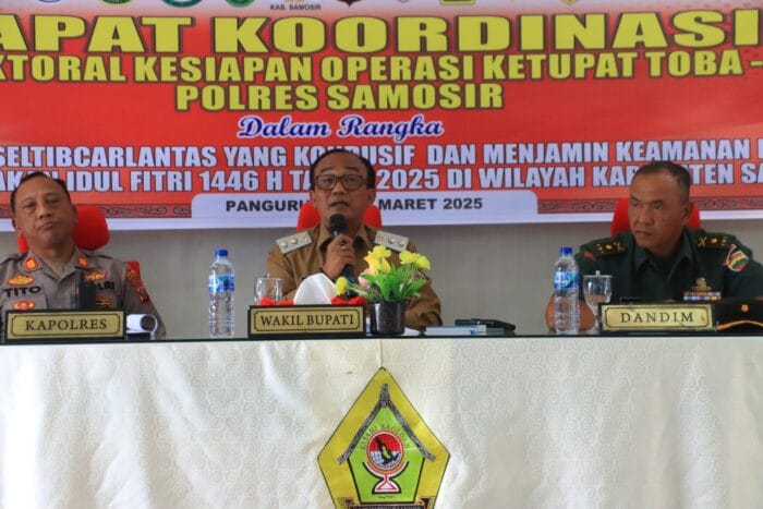 Wabup Samosir Pimpin Rapat Persiapan Pengamanan Hari Raya Idul Fitri 2025