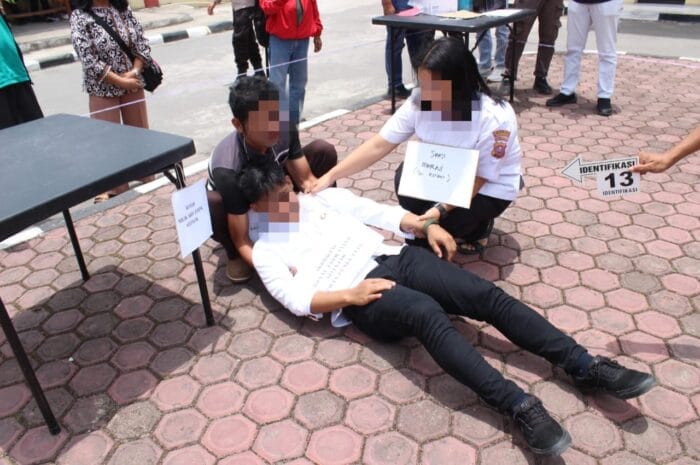 Rekonstruksi Penganiayaan Berujung Maut di Samosir