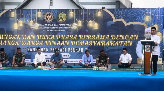 Warga Binaan Rutan Kelas I Medan Berbuka Puasa Bersama Keluarga
