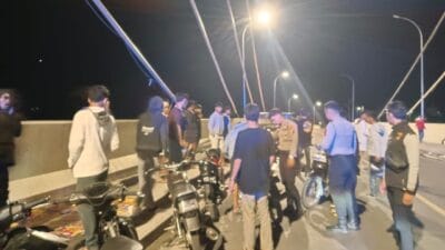 Polres Samosir Patroli Presisi Amankan 10 Unit Motor Berknalpot Blong