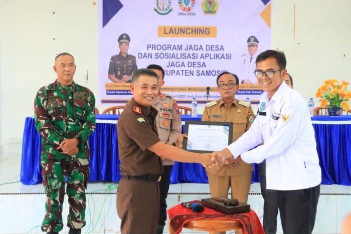 Wakil Bupati, Kejari Samosir Launching dan Sosialisasikan Aplikasi JAGA DESA