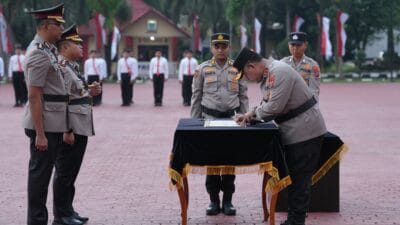 Kapoldasu Pimpin Serah Terima Jabatan PJU dan Kapolres
