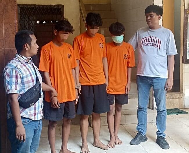 Tim Patroli Polsek Medan Area Tangkap 3 Remaja Tawuran