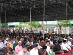 Ratusan Warga Binaan Rutan Kelas 1 Medan Laksanakan Salat Idulfitri Berjemaah