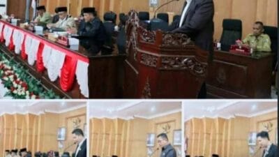 DPRD Baru Bara Gelar Rapat Paripurna Pandangan Fraksi Terhadap Nota LKPJ Bupati Tahun 2024 dan Ranperda PIKID