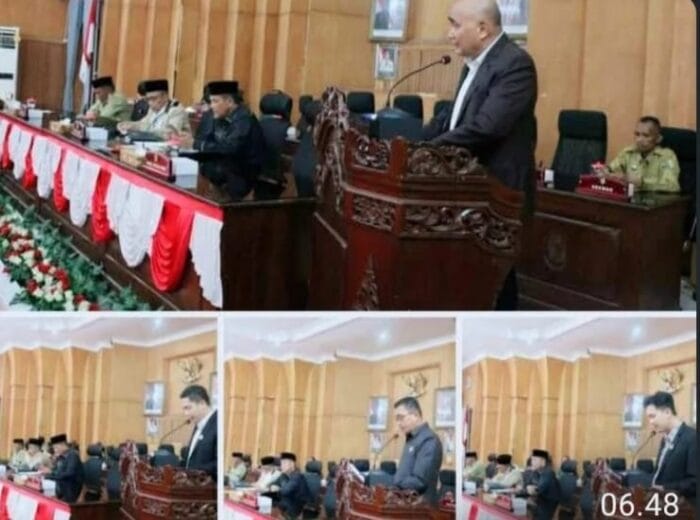 DPRD Baru Bara Gelar Rapat Paripurna Pandangan Fraksi Terhadap Nota LKPJ Bupati Tahun 2024 dan Ranperda PIKID