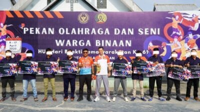 Penutupan Porsenap Hari Bakti Pemasyarakatan Ke-61 di Rutan Kelas 1 Medan