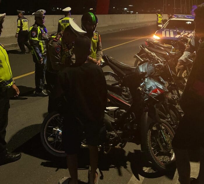 12 Unit Sepeda Motor Diamankan Polres Samosir Dalam Blue Light Patrol