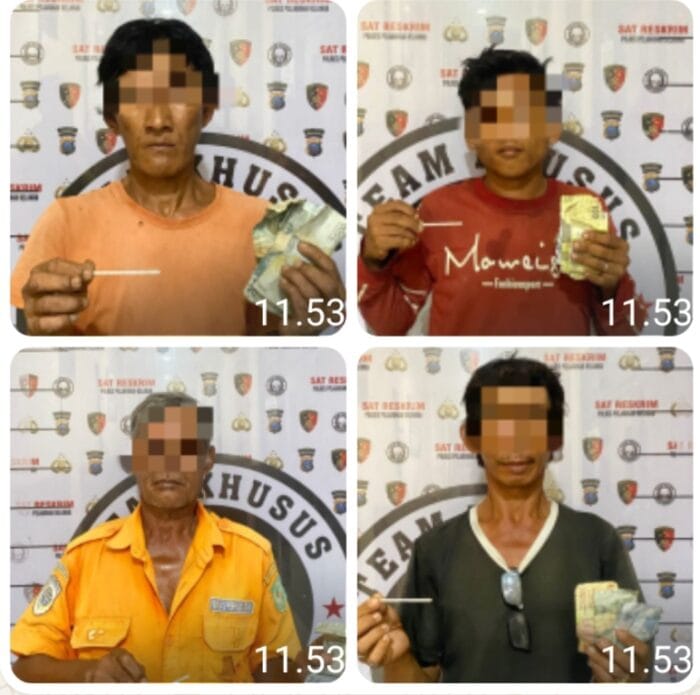 Sat Reskrim Polres Pelabuhan Belawan Amankan Empat Pelaku Pungli Bermodus Juru Parkir Liar
