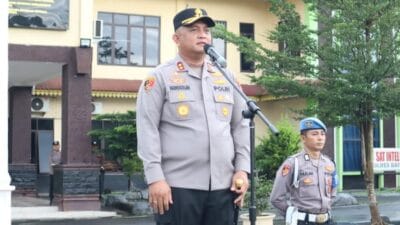 Kapolres Batu Bara AKBP Doly Nainggolan Pimpin Apel Pagi