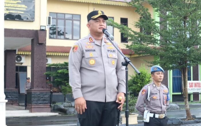 Kapolres Batu Bara AKBP Doly Nainggolan Pimpin Apel Pagi