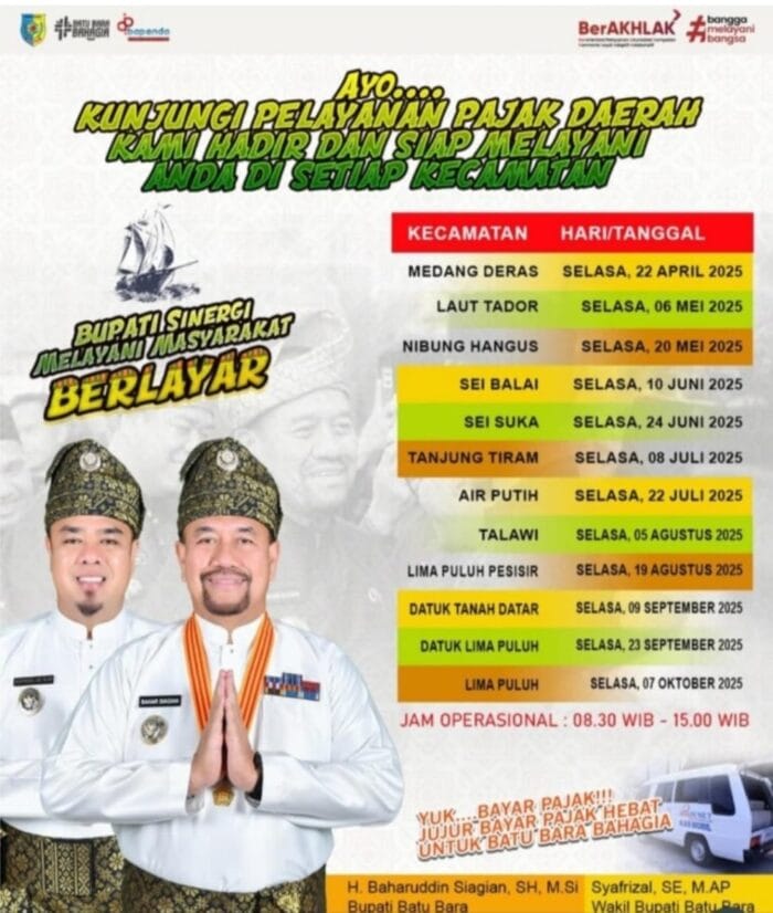 Bapenda Batu Bara Permudah Pembayaran Pajak Melalui Pelayanan Keliling di Kecamatan