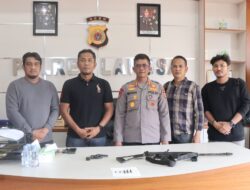 Polres Langsa Terima Penyerahan Senjata Api dari Warga