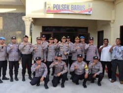 Tinjau Polsek Barus, Kapolres Tapteng Tegaskan Anggota Hindari Pelanggaran