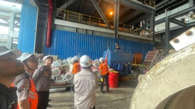 Kepolisian dan Tim Kantor Pusat PLN Investigasi Kebakaran di PLTU Labuhan Angin