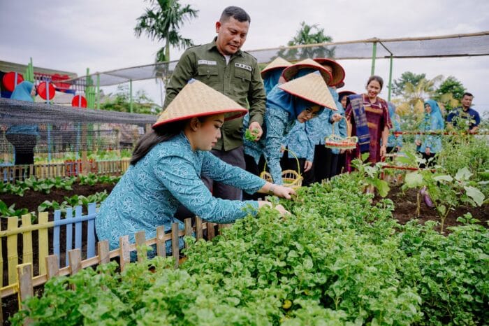 Airin Waas Tinjau & Panen Sayuran di Taman Setia Sempakata