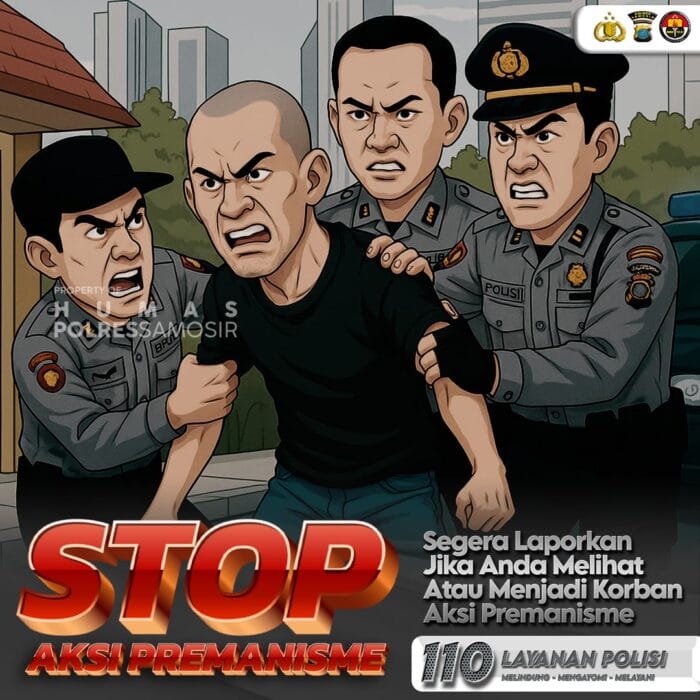 Polres Samosir Ajak Warga Lawan Premanisme, Aduan Bisa Disampaikan Lewat Call Center 110