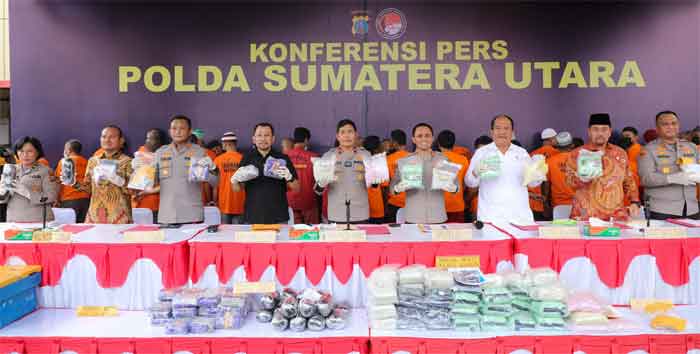 Polda Sumut Sita 160 Kg Sabu dan Ribuan Pil Ekstasi