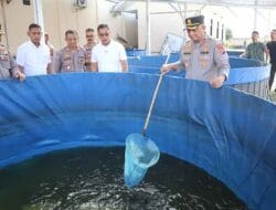 Polres Batu Bara dan Dinas Perikanan Panen Ikan Lele Dukung Program Ketahanan Pangan