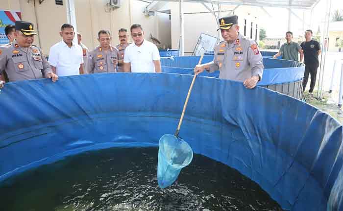 Polres Batu Bara dan Dinas Perikanan Panen Ikan Lele Dukung Program Ketahanan Pangan