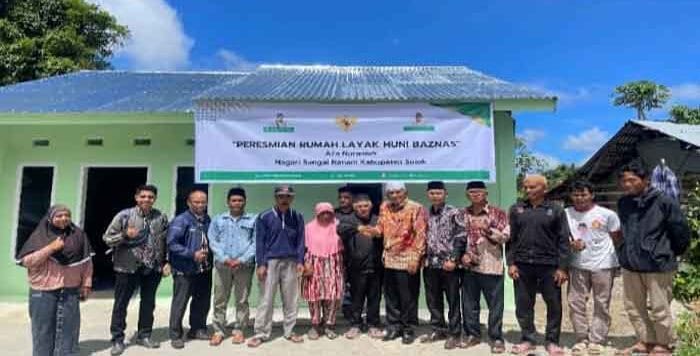 Warga Sungai Nanam Dapat Rumah Layak Huni Baznas Provinsi