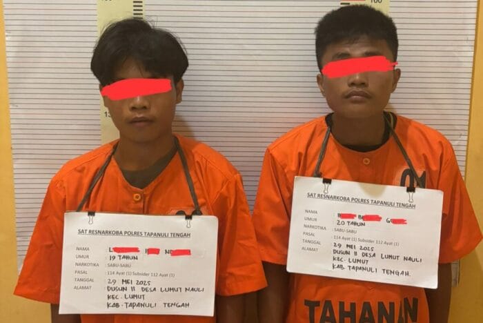 Sat Narkoba Polres Tapteng Tangkap Dua Pengedar Sabu dari Pinangsori