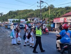 Polres Tapteng Tempatkan Personel di Titik Rawan Lalu Lintas pada Jam Sibuk Pagi