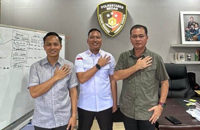 Kepala KPR Rutan Kelas I Medan Audiensi dengan Polsek Helvetia dan Polrestabes Medan