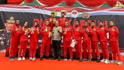 Tim Karate Polda Sumut Raih Juara Umum di Kejuaraan PON Polri Piala Kapolri 2025