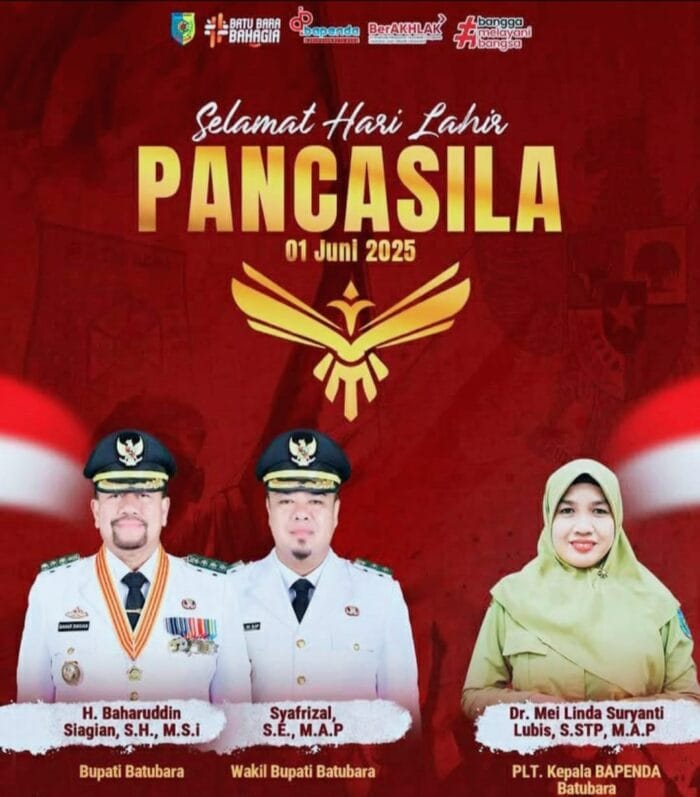 Plt Kadis Bapenda Batu Bara Beserta Jajaran Mengucapkan Selamat Hari Lahir Pancasila