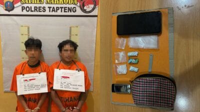 Sat Narkoba Polres Tapteng Tangkap 2 Pria Pengedar Sabu dan Ganja