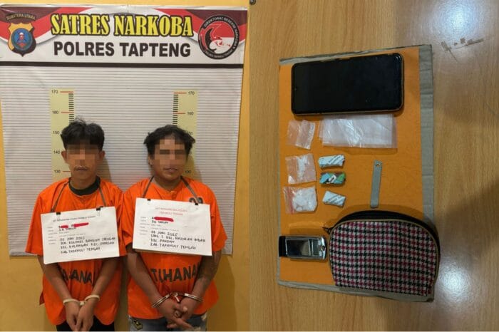 Sat Narkoba Polres Tapteng Tangkap 2 Pria Pengedar Sabu dan Ganja
