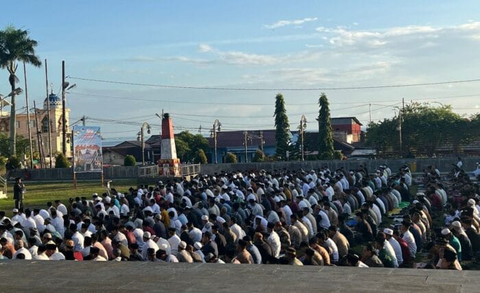 Pengamanan Salat Iduladha 1446 H di Kota Gunungsitoli Berjalan Aman dan Khusyuk