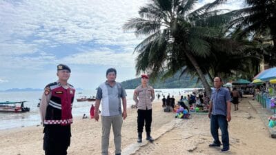 Personel Polres Tapteng Amankan Objek Wisata Dalam Rangka Libur Iduladha