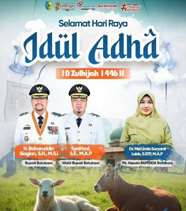 Bapenda Batu Bara Ucapkan Selamat Hari Raya Iduladha 1446 H