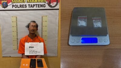 Sat Narkoba Polres Tapteng Ringkus Pelaku Penyalahgunaan Narkotika Jenis Sabu di Tapian Nauli
