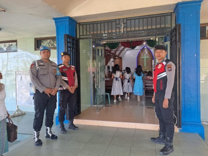 Polres Tapteng Pastikan Ibadah Minggu Berjalan Aman dan Lancar