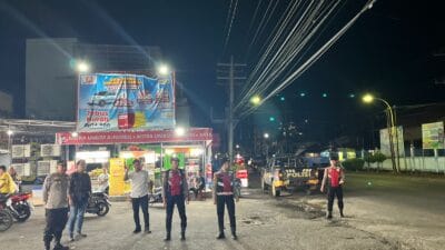 Polres Tapteng Laksanakan Patroli Blue Light di Sejumlah Titik Rawan