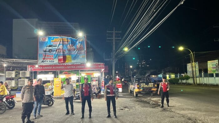 Polres Tapteng Laksanakan Patroli Blue Light di Sejumlah Titik Rawan