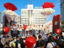 Semarak Pelayanan Polri Warnai Car Free Day di Lapangan Merdeka Medan