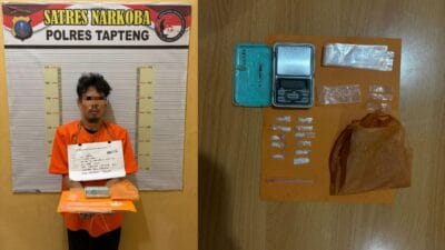 Edarkan Sabu di Sarudik, Seorang Pria Dibekuk Polres Tapteng