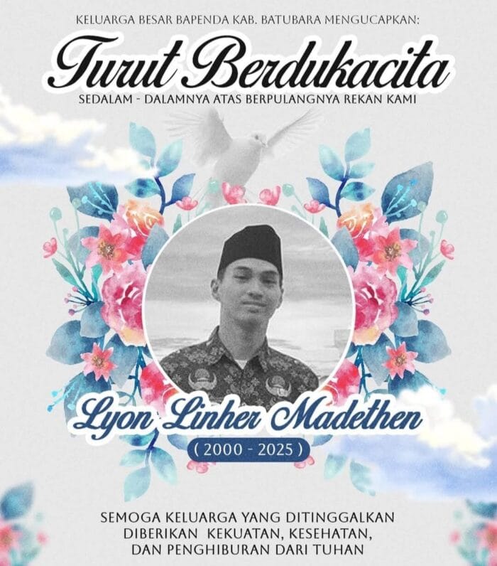 Keluarga Besar Bapenda Batu Bara Mengucapkan Turut Berdukacita Atas Meninggalnya Lyon Linher Madethen