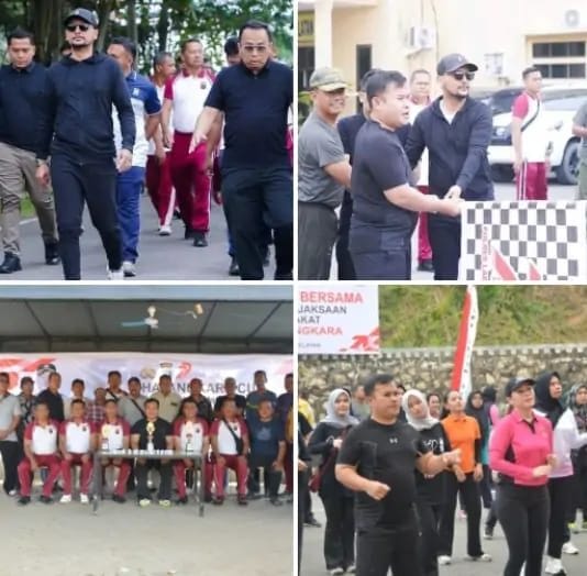 Polres Labusel Gelar Olahraga Bersama TNI, Pemkab, Kejaksaan dan Masyarakat