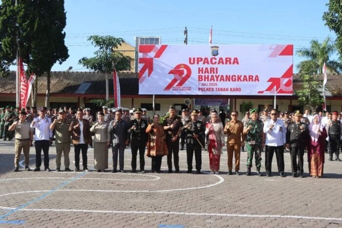 Polres Tanah Karo Gelar Upacara Hari Bhayangkara Ke-79