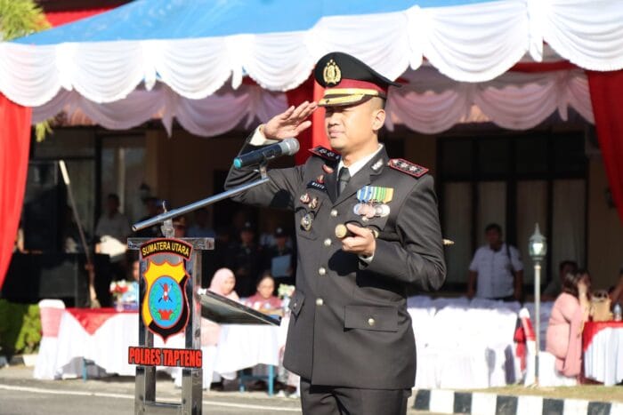 Polres Tapteng Gelar Upacara Hari Bhayangkara Ke-79