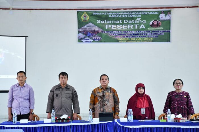Pemkab Samosir Gelar Rapat Kedua Penyusunan Naskah Akademik Ranperda Tentang Perlindungan dan Pemberdayaan Petani