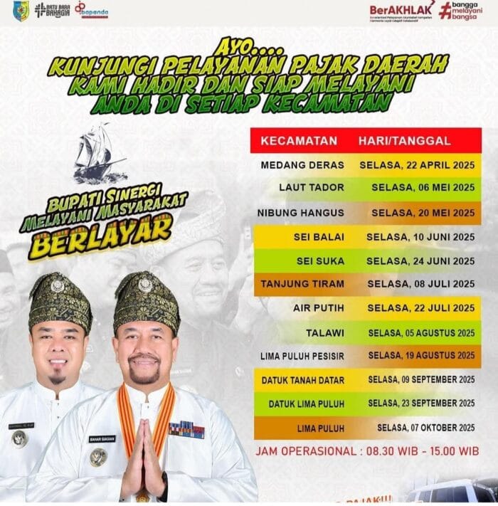 Bapenda Batu Bara “Berlayar” di Kecamatan Tanjung Tiram, Kadis Dr Mei Linda Kunjungi Masyarakat